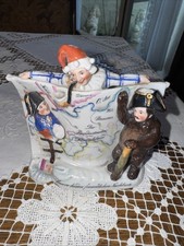 Rarität Porzellanfigur  Karikatur Deutsches Kaiserreich Rauchverzehrer Zigarette