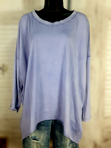 Damen langarm shirt - shirt, vokuhila
