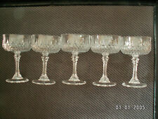 5 Kristall Sektschalen  "