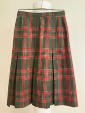Vintage rot-grün karierter Faltenrock Lodenfrey L.F.Set Gr.40 Schurwolle Tartan