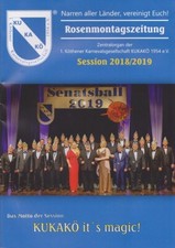 Session 2018/19 Fasching Karneval Fastnacht Köthen Journal Zeitschrift Sammler