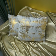 Dekokissen 2-er Set Grau/Gold