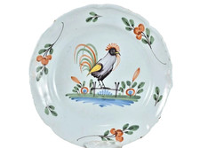 Fayence teller hahn - fayence-teller,
