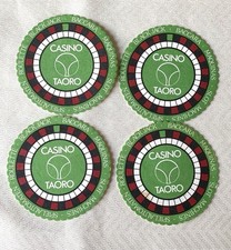 4 x Untersetzer Bierdeckel Casino Taoro Roulette Sammeln Papierset