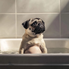 Wandtattoo Aufkleber Mops in