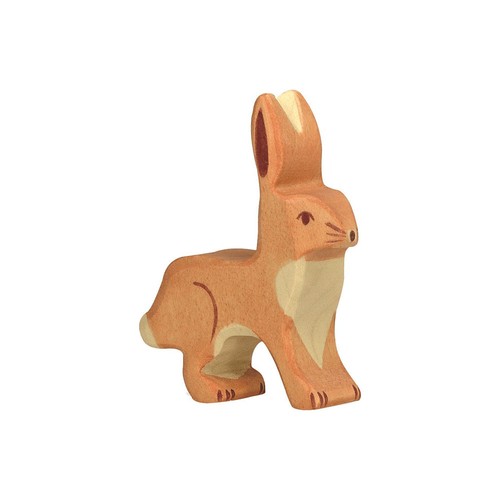Holztiger hase aus holz - hase,