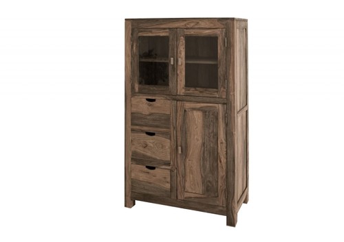 Vitrine highboard grau - vitrine,