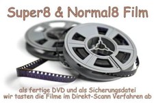 8mm Film digitalisieren, Schmalfilm überspielen, Super 8 auf DVD 60m / 15min 