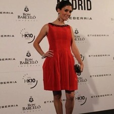 ZARA rotes Tulpenkleid schwarz