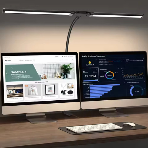 Kopf led schreibtischlampe - 2-kopf,