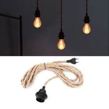 Vintage Hanfseil Hängelampe