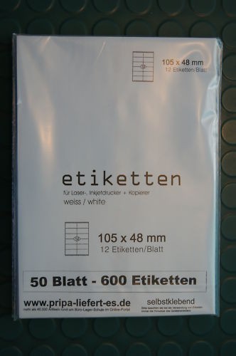 600 etiketten 105x48 50 - etiketten, mm