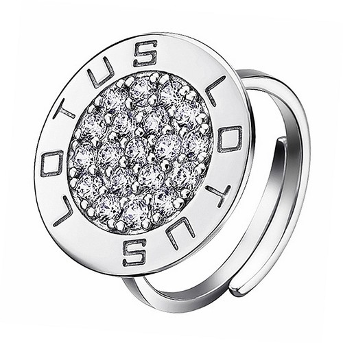 Lotus silver circle ring - lotus,