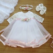  Taufkleid  +Stirnband+Schuhe