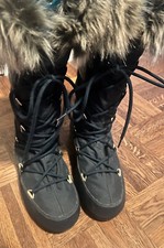 Moon Boots Monaco Fellbesatz Original Gr. 39 dunkelblau - wie neu