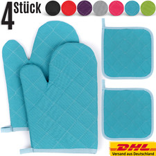 Ofenhandschuhe Topflappen Set Topfhandschuhe Hitzebeständig Kochhandschuhe BBQ