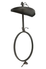 HEINRICH HEINE Wandspiegel Schwarz Vintage Rund Metall mit Ablage & Haken