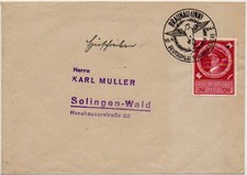 DR - Einschreiben BRAUNAU - Solingen-Wald mit SST #C454