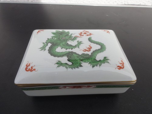 Meissen dose grüner drachen - meissen,