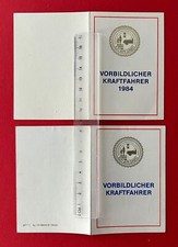 2 x DDR URKUNDE 1984/87 Vorbildlicher Kraftfahrer Berlin   ( 140729