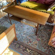 Tisch Danish Design Teak Untere Platte Ausziehbares Tablett, Ablage Rohrgeflecht