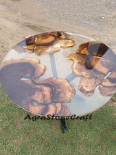 Rauchweißer Epoxidharz Tisch