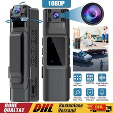 Bodycam Wasserdicht Mini Überwachungskamera HD 1080p Tragbare Körperkamera 270°