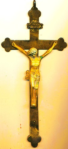 Kleines wandkreuz messing - kleines,