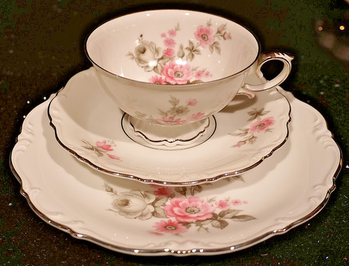 Vintage bavaria tea cup saucer - tea,