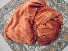 Pannesamtstoff meterware goldrostfarben gebraucht Dekostoff elegant Herbstdeko