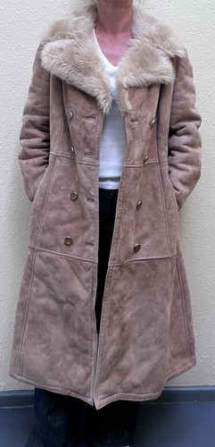 Langer lammfellmantel - langer,
