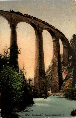 Albulabahn landwasserviadukt - albulabahn,