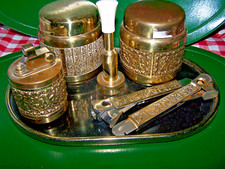 erhardt und söhne,raucherset,messing?,vintage