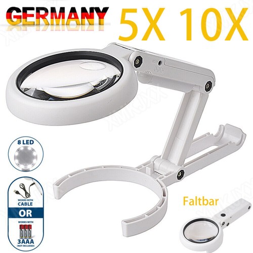 10x lupe mit led licht - lupe, 8