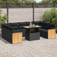 Gartenmöbel Sofa Garten Garnitur Lounge Sitzgruppe 10-tlg. Poly Rattan vidaXL