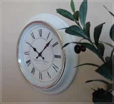 Wanduhr rund Weiß eleganter Nostalgie Look Ø39cm Landhaus Impressionen NEU