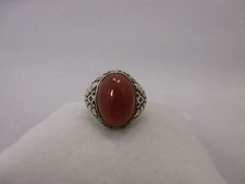  klasse alter Ring mit Achat aus Silber 835 punziert