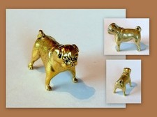 Messing Figur Hund Mops NEU