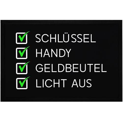 Fußmatte spruch checkliste - fußmatte,