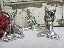 Osterhase Hase Figur silber