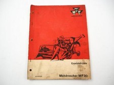 Massey Ferguson MF 30 Mähdrescher Ersatzteilliste Ersatzteilkatalog 1966