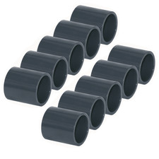 HAF® 1-10x PVC Fittings Muffe 2x Klebemuffe 50mm Pool Teich Verrohrung Rohr PN16
