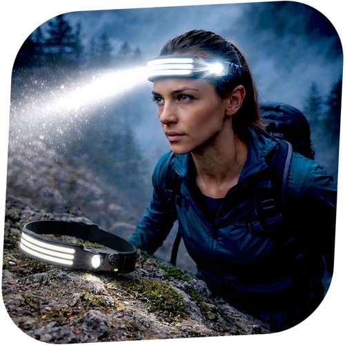Led stirnlampe kopf - stirnlampe,, kopf-lampe
