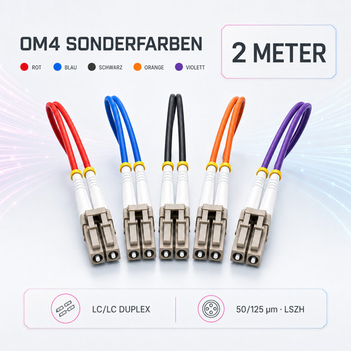 Lwl patchkabel om4 lc - om4, lc-lc