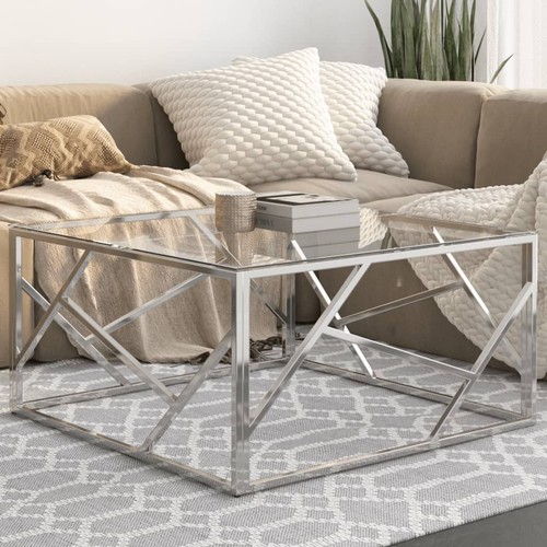 Couchtisch silbern edelstahl - couchtisch,
