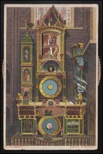 AK Europa, astronomische Uhr mit Rädchen, Münster STRASSBURG Feldpost um 1916