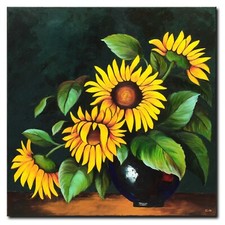 ORIGINAL Gemälde Sonnenblumen