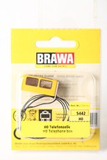 BRAWA H0 5442 beleuchtete Telefonzelle gelb   in OVP  (321908)