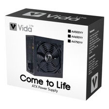 Vida 750W, 650w, 500 Watt Netzteil ATX PC Netzteil leise 120 mm Lüfter schwarz