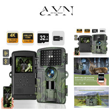 4K Nachtsicht Wildkamera | WLAN-App-Steuerung | 32GB Speicher